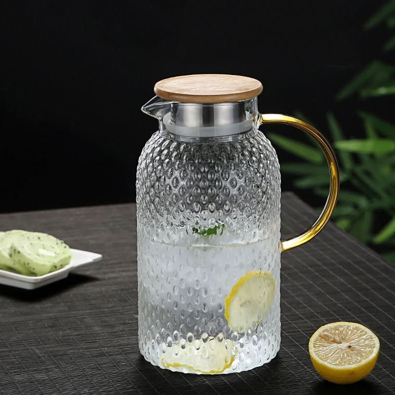 Skanto | Varmebestandig Glasskanne med Bambuslokk
