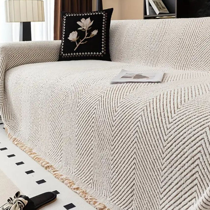 Skanto | Sofa Cover Herringbone Pattern Protective Design