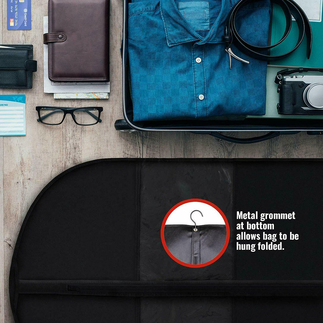 Skanto | 5 Premium Garment Bags - Med Gjennomsiktig Vindu, Vannavvisende - 40"/54" Inches