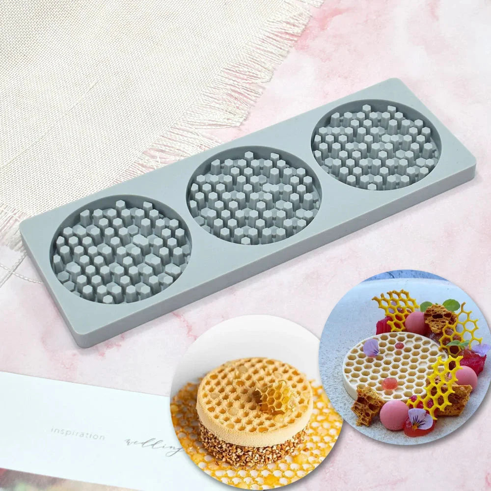 Hollow Out Butterfly Honeycomb Sugar Lace Pad Baking Silicone Mold | Skanto