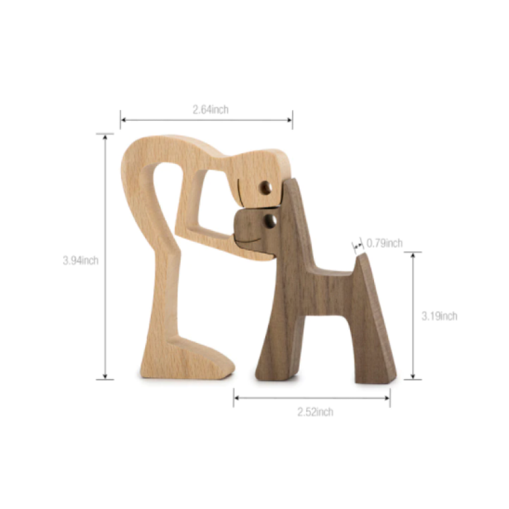 Skanto | Hugo Tre Skulptur | Unik håndlaget figurine