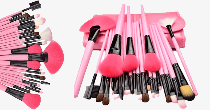 Skanto | 24-delt Pink Glory Penselssett med gratis etui
