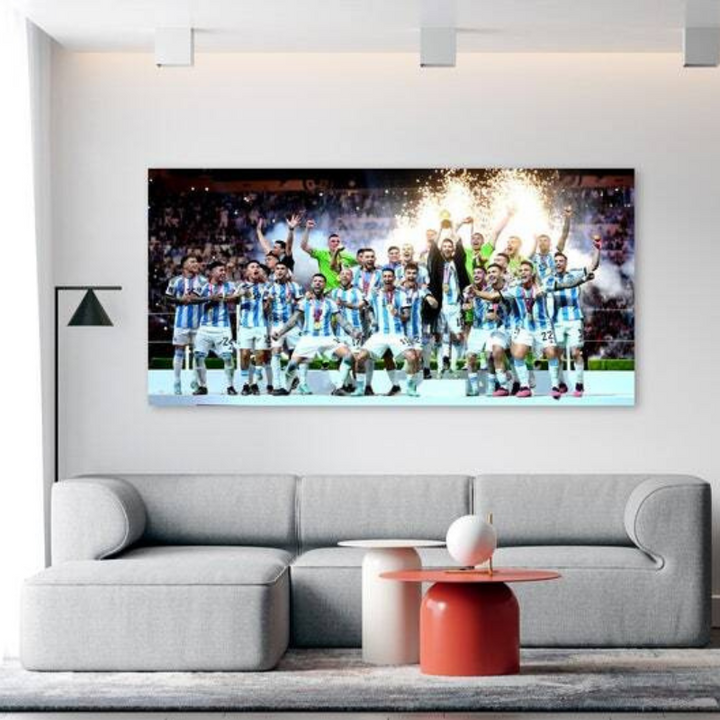 Argentine National Team, Messi World Cup Celebration Wall Art | Skanto