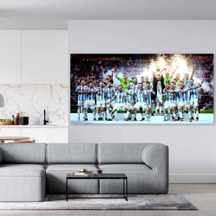 Argentine National Team, Messi World Cup Celebration Wall Art | Skanto