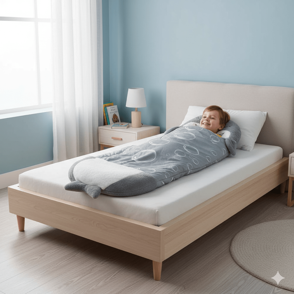 Skanto | HUGSLEEPERS – 2-i-1 Plysjleke & Sovepose for Barn