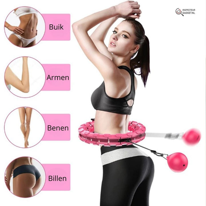 Skanto | Hula Fitness Vekthula – Justerbar Smart Hoop for Helkroppsøkt