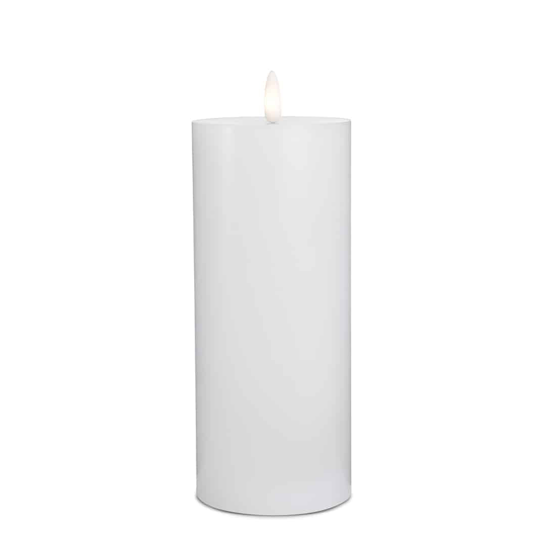 LED-lysestake (1 stk) med realistisk 3D-flamme 7,5 x 20 cm | Skanto