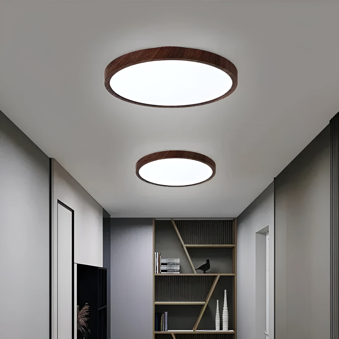 GrainGlow Light – Moderne, ultratynn taklampe i tre