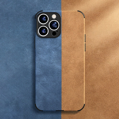Skanto | Alcantara-look iPhone Deksel – Elegant beskyttelse for enheten din