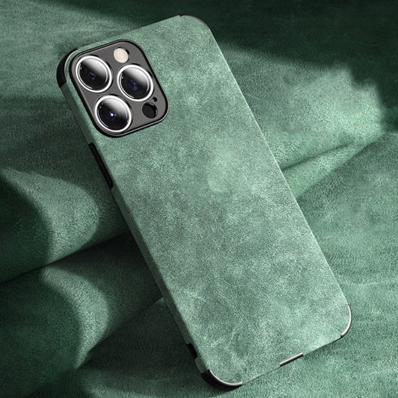 Skanto | Alcantara-look iPhone Deksel – Elegant beskyttelse for enheten din