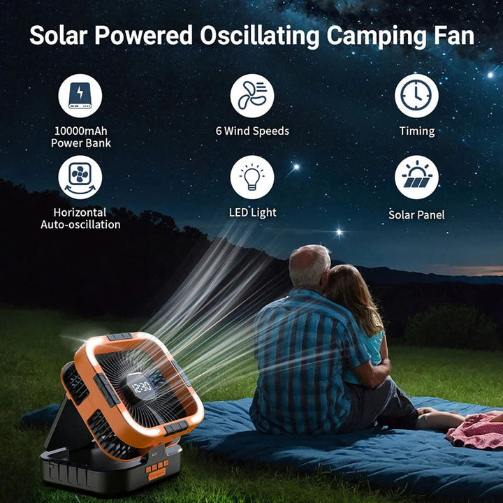 3 i 1 solardrevet campingvifte | Skanto