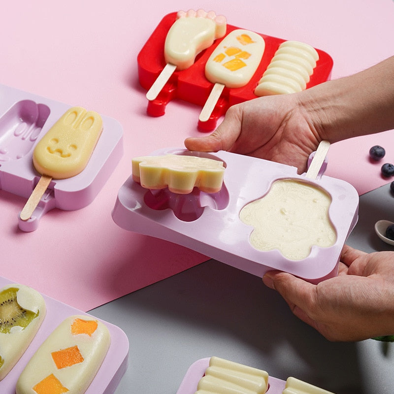 Iskremform Popsicleformer med lokk DIY Hjemmelaget Is Lollyform | Skanto