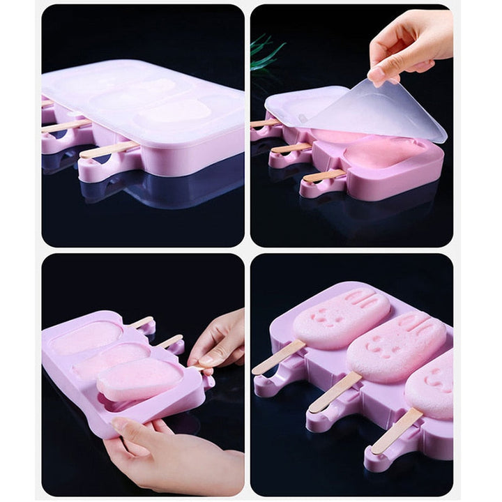 Iskremform Popsicleformer med lokk DIY Hjemmelaget Is Lollyform | Skanto