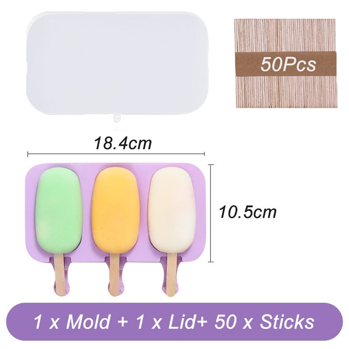 Iskremform Popsicleformer med lokk DIY Hjemmelaget Is Lollyform | Skanto