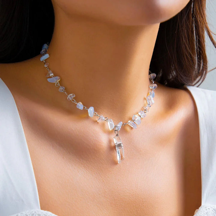 Skanto | Iskrystall Stein Choker Halssmykke