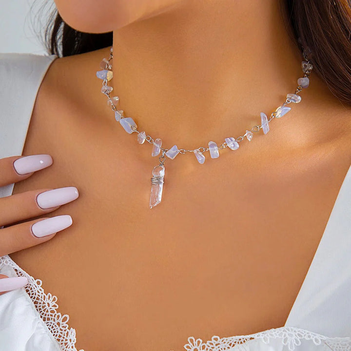 Skanto | Iskrystall Stein Choker Halssmykke
