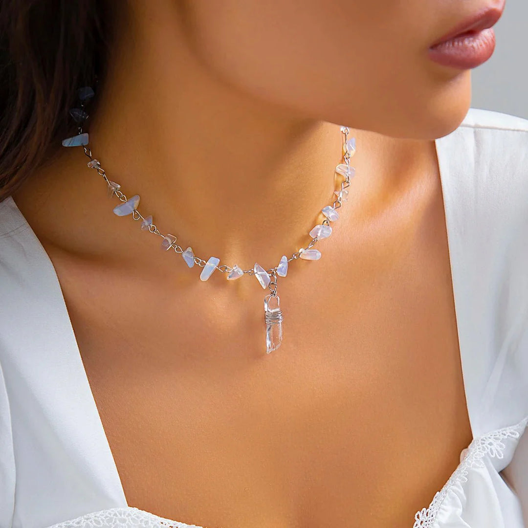 Skanto | Iskrystall Stein Choker Halssmykke