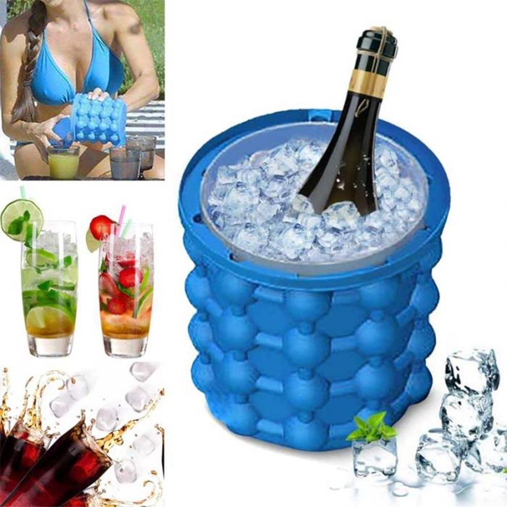 Skanto | IceCube Maker – Plassbesparende 2-i-1 isbitformer & drikkekjøler