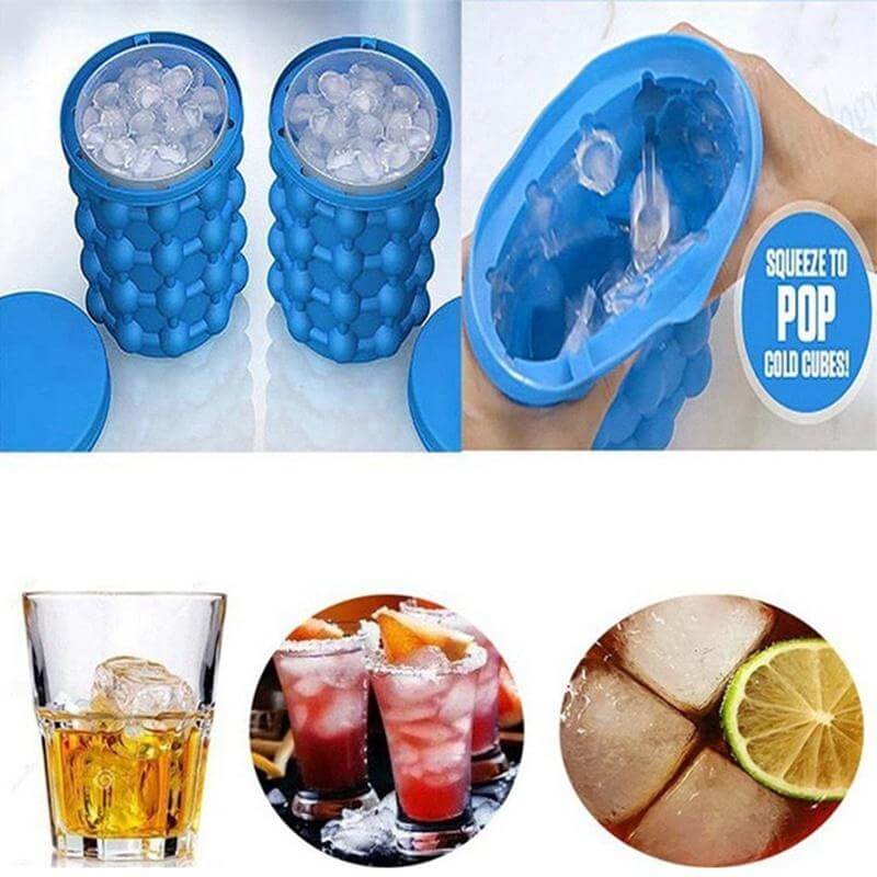 Skanto | IceCube Maker – Plassbesparende 2-i-1 isbitformer & drikkekjøler
