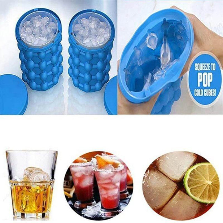 Skanto | IceCube Maker – Plassbesparende 2-i-1 isbitformer & drikkekjøler