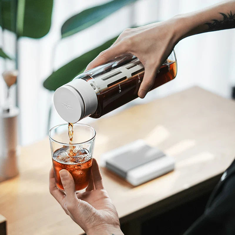 Iced Cold Coffee Brewer Maker Bærbar Kaffe Kanne Avtagbart Filter | Skanto