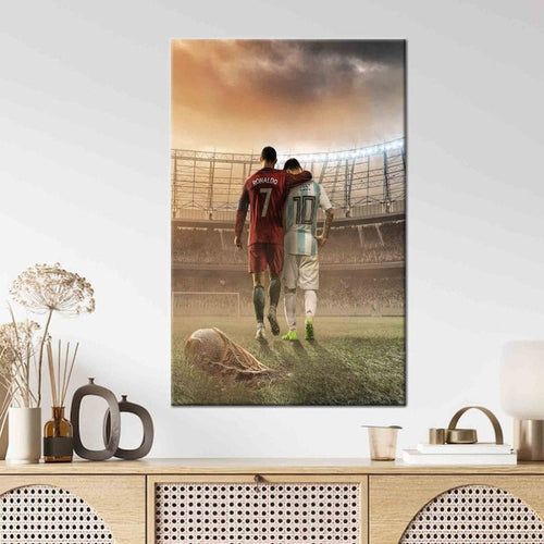 Messi Cristiano Ronaldo Trykt Veggdekorasjon