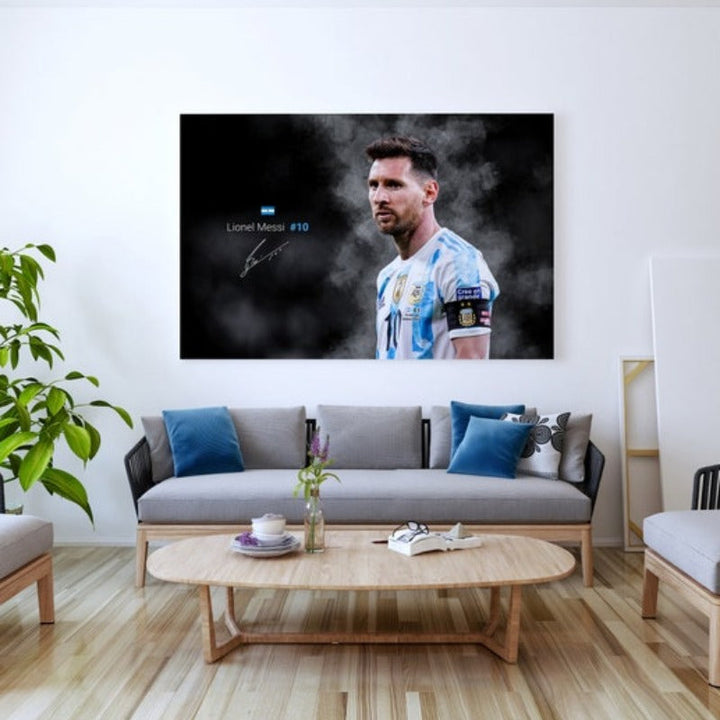 Rullet lerretplakat Lionel Messi