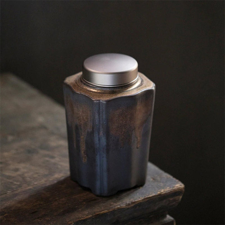 Vintage keramisk te- og kaffelagerbeholder – 900ml lufttett beholder | Skanto