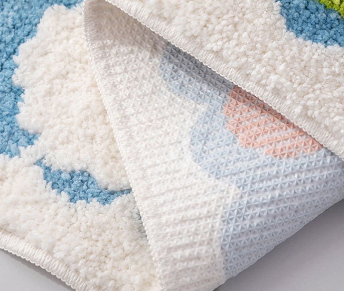 Skanto | Fargerik Blomst Badmatte, Orange Flora Myk Badteppe, Vevd Badmatte, Lilla Tulipan Vann-absorberende Sklisikker Badmatte