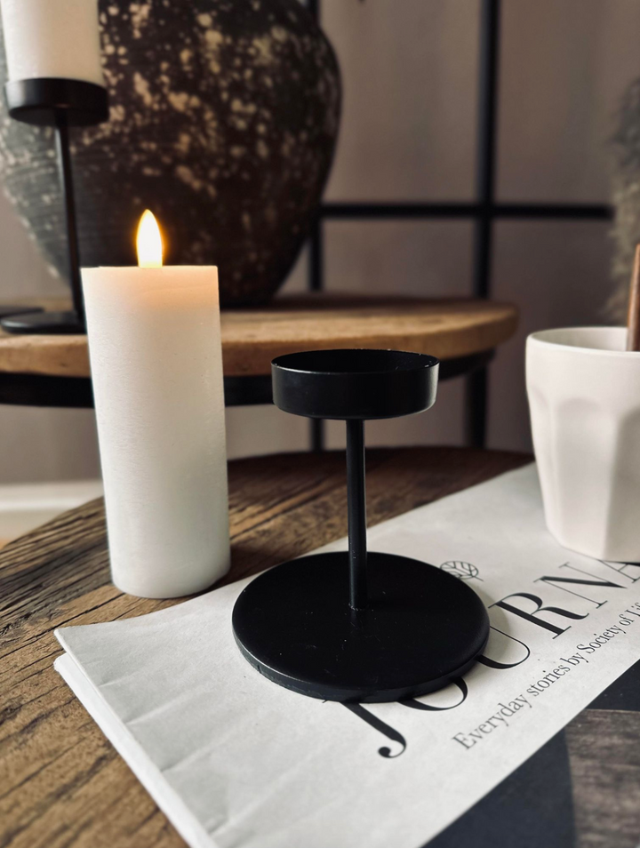 Skanto | Lysestaker Minimalistisk Metall Pedestal Sett