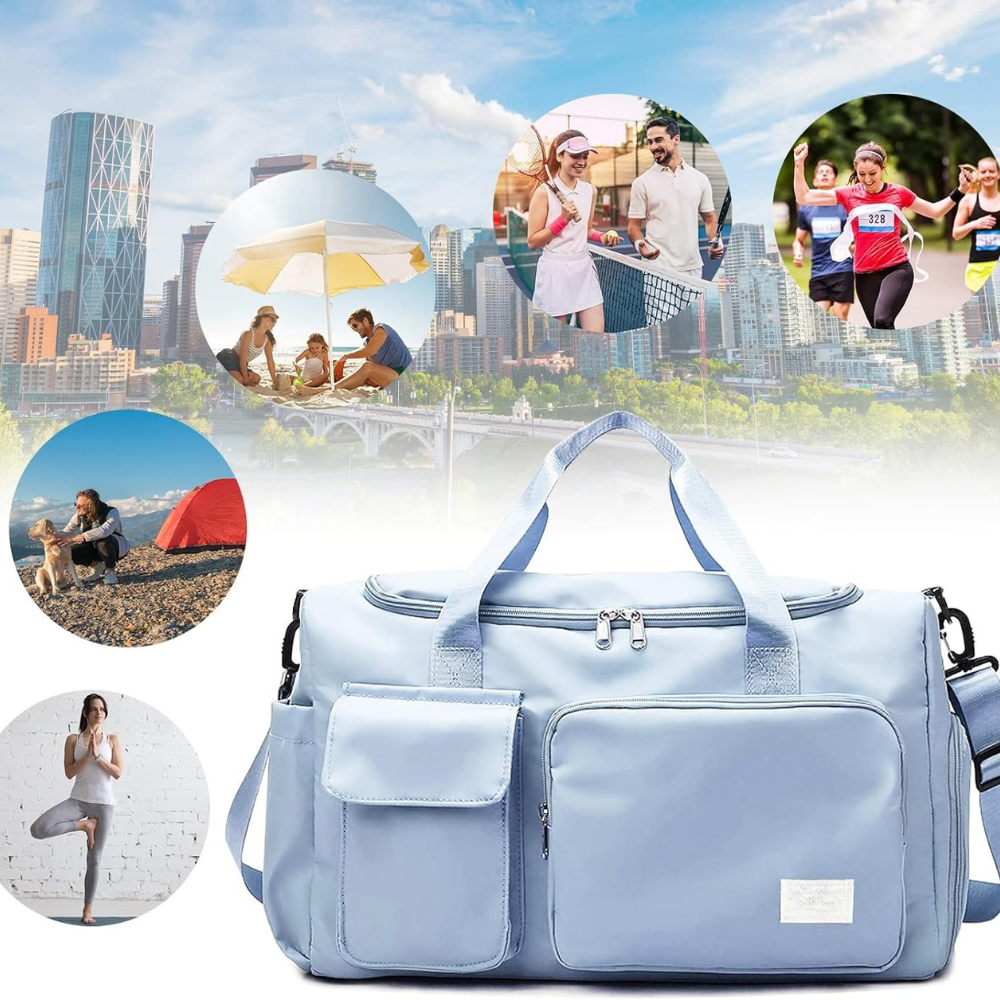 Skanto | Unisex Stor Reise Duffle Bag | Lettvekt Multi Lomme