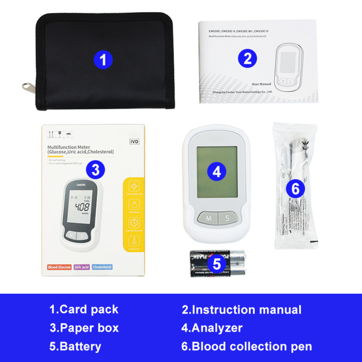 Skanto | Kolesterol Hjemmetest Kit Bærbar Blod Monitor