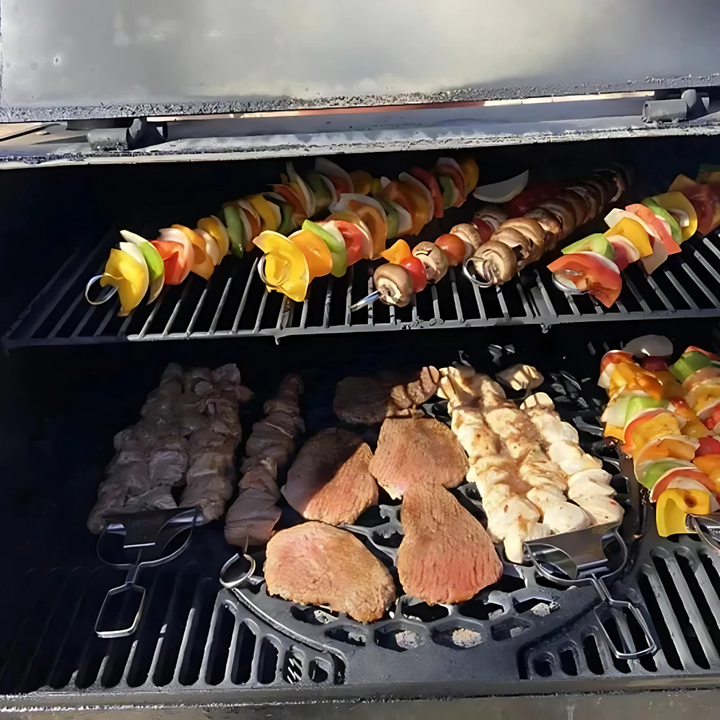 Skanto | Rustfritt Stål BBQ Spyd Triple Grill Verktøy