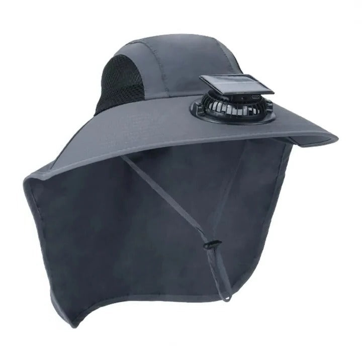 Skanto | Solar Fan Hat med Bred Skjerm UV Beskyttelse