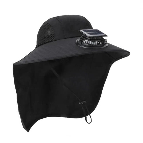 Solar Fan Hat med Bred Skjerm UV Beskyttelse | Skanto