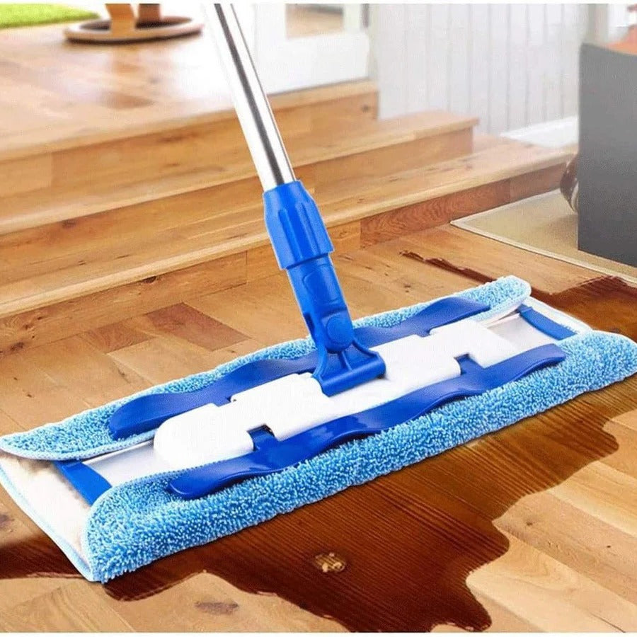 Skanto | Flat Mope med gjenbrukbare vaskbare mopper