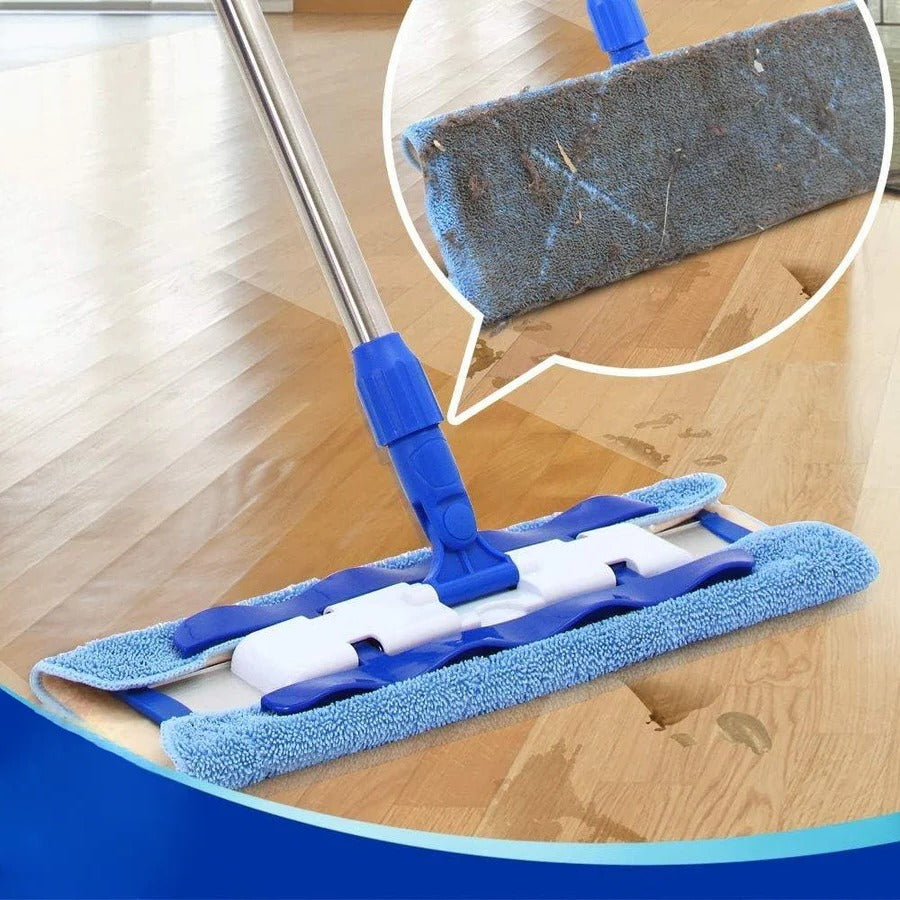 Skanto | Flat Mope med gjenbrukbare vaskbare mopper