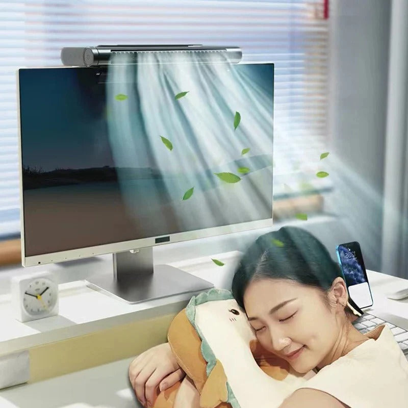Skanto | USB bladfri vifte og skrivebords aircondition for skjermmontering