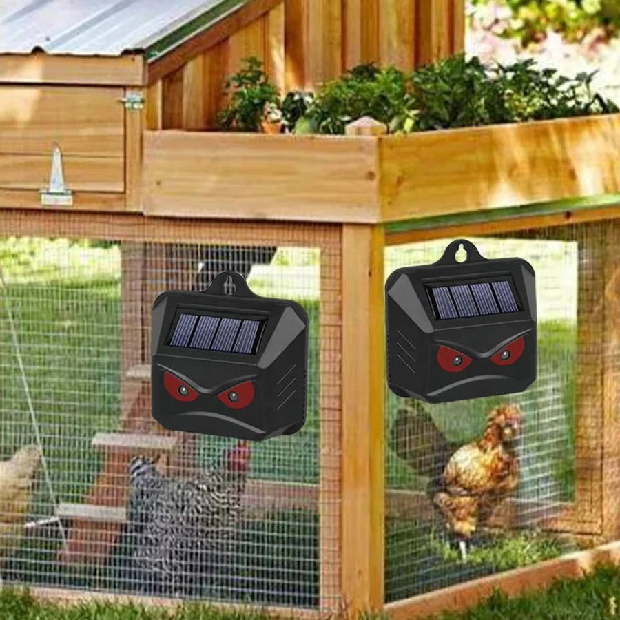 2 Stück solarbetriebene Ultraschall-Tierabwehrgeräte