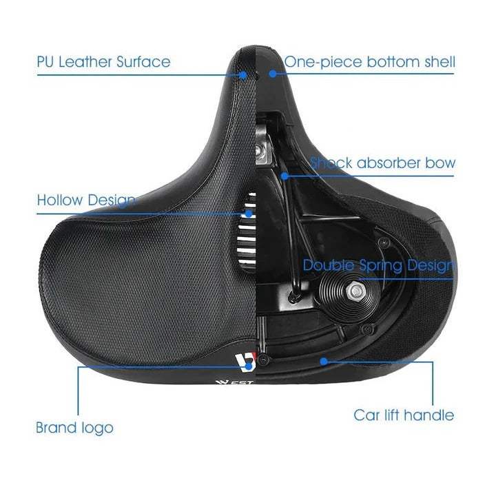 Skanto | AirFlow Comfort Sykkelsete for Lange Turer