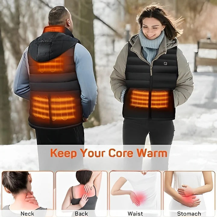 Skanto | Lettvektet Varmet Unisex Puffer Vest For Vinter Utendørs Aktiviteter