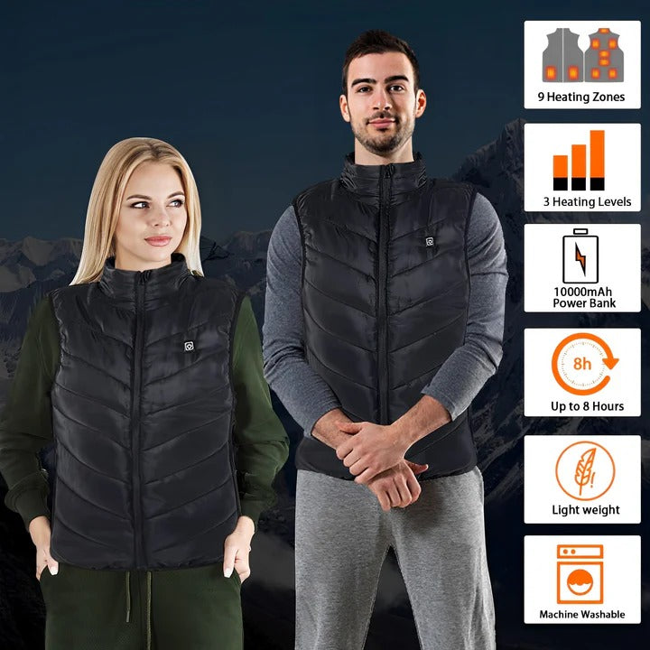 Skanto | Lettvektet Varmet Unisex Puffer Vest For Vinter Utendørs Aktiviteter