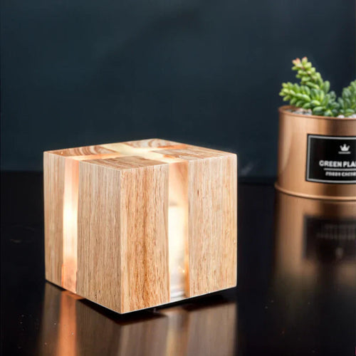 CrackLumen - Unik rustikk sprukket bordlampe Skanto