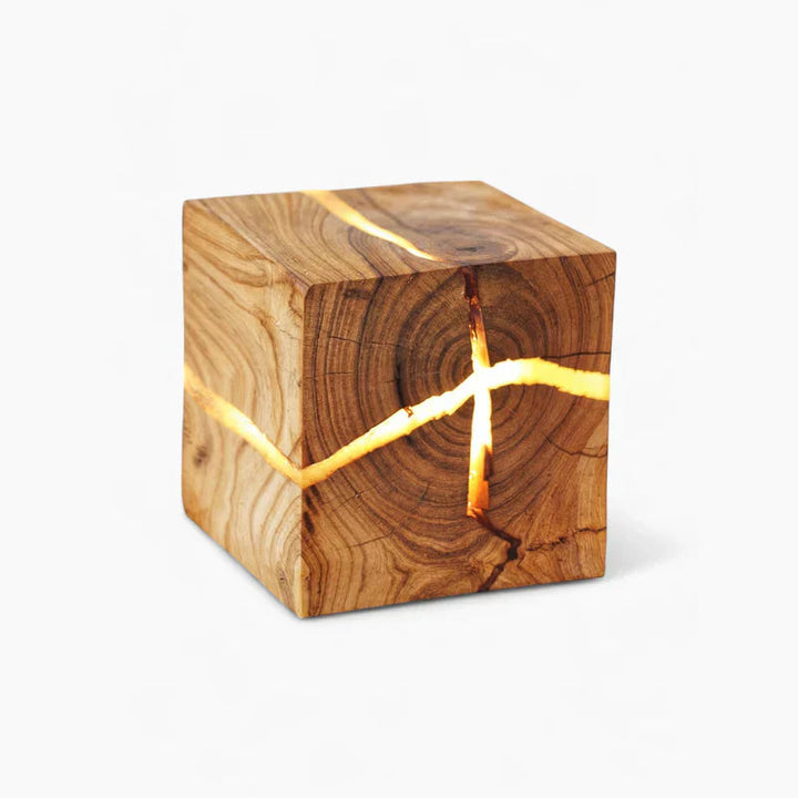 CrackLumen - Unik rustikk sprukket bordlampe Skanto