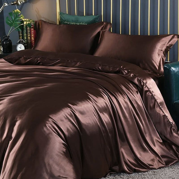 Skanto | Silk Satin 4-Delt Sengetøysett med Dynecover