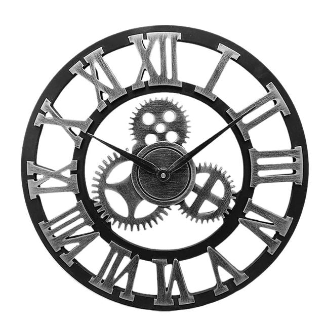 Veggklokke i industriell stil