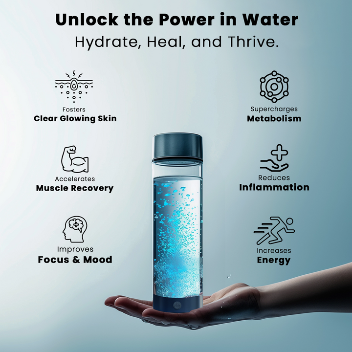 Skanto | Hydrogen Water Bottle | USB Rechargeable, Anti-Inflammatory & Perfect for Daily Hydration and Wellness