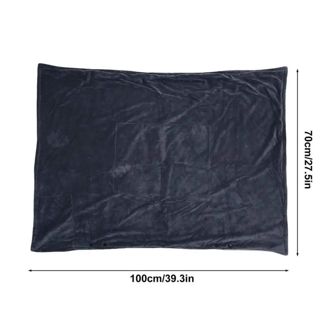 Skanto | Elektrisk oppvarmet kastet over- og underteppe poncho med fleece