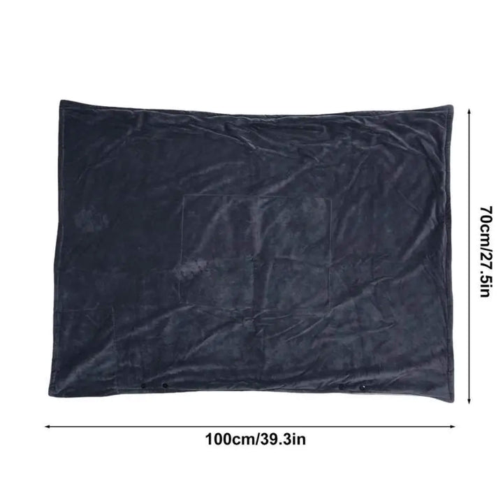 Skanto | Elektrisk oppvarmet kastet over- og underteppe poncho med fleece