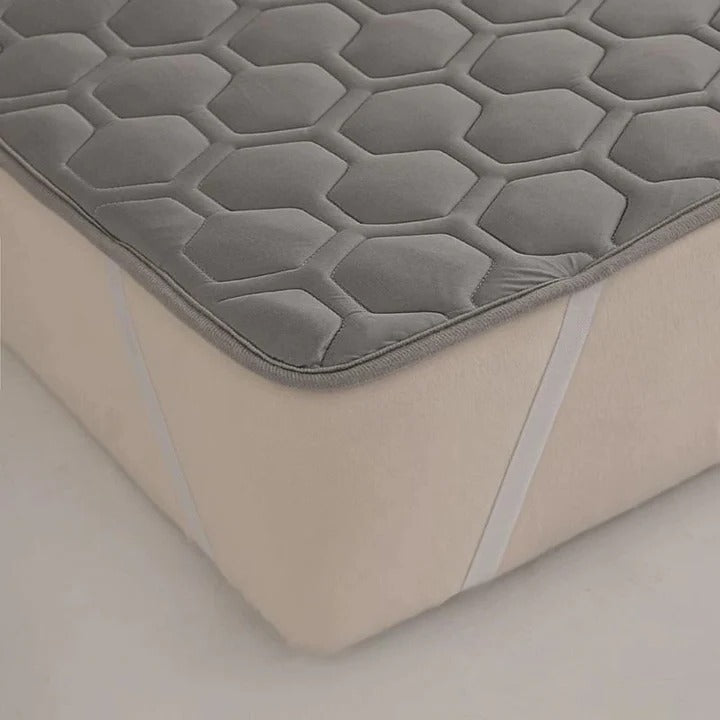 Quilted Cooling Mattress Pad med Høydensitets Kjølefiber | Skanto